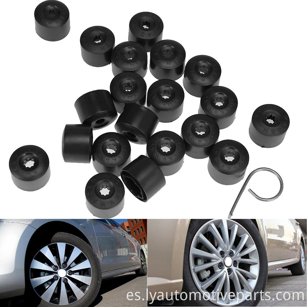 20pcs Capas de tuerca de rueda universal de 17 mm con herramientas de extracción para rueda VW